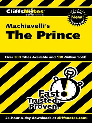 cover image of CliffsNotes on Machiavelli's The Prince